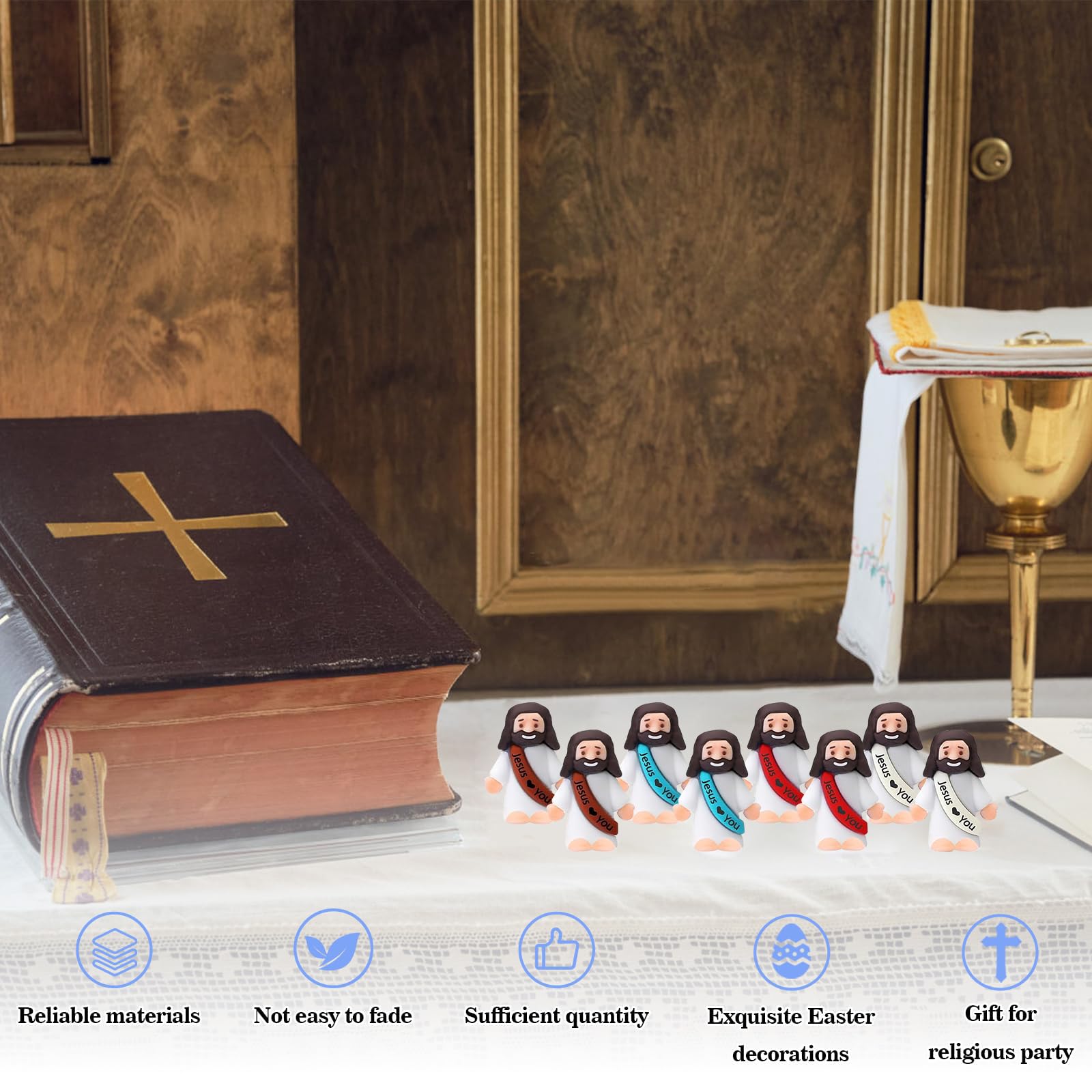 IEUHDKWL bulk small Jesus figurines for crowd-friendly party favors and classroom use.