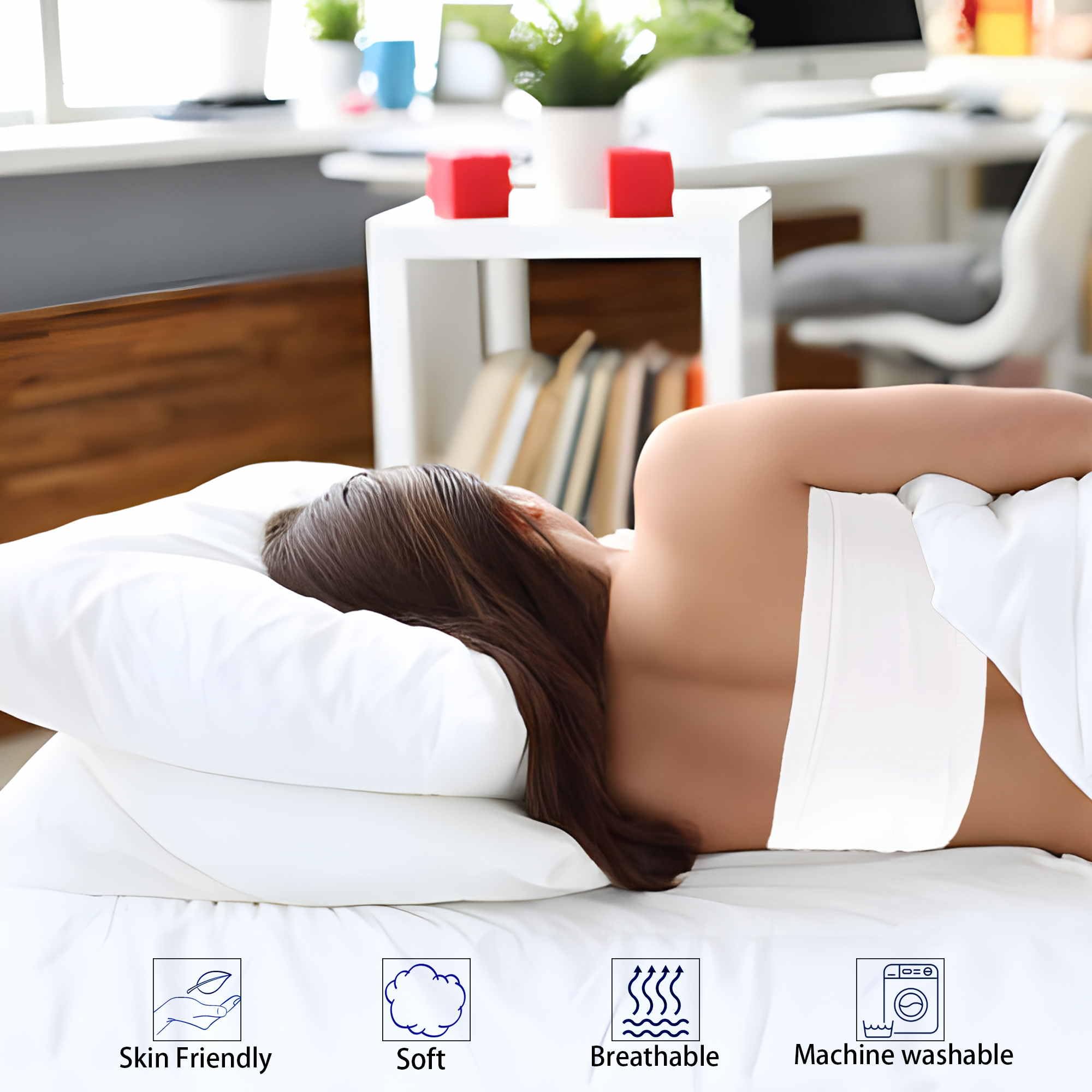 iFaon decor-ready pillow suitable for bedroom or dorm spaces