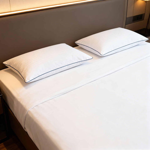 ifaon pillows in a hotel-style room complementing decor