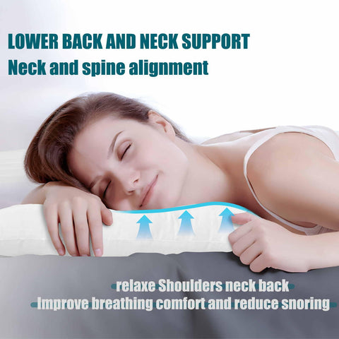 ifaon Ultra Flat Pillow close-up fabric highlights breathable microfiber cover.