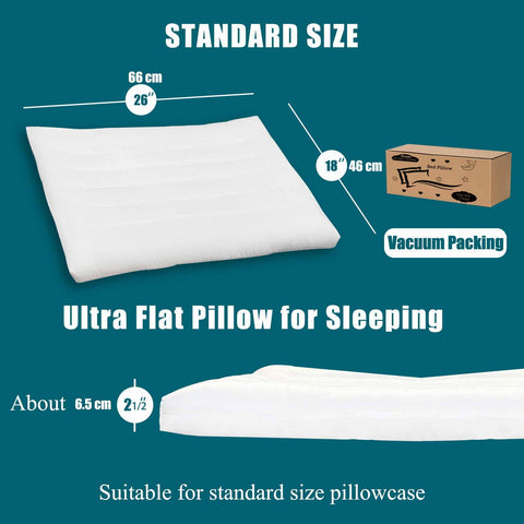 ifaon Ultra Flat Pillow interior fill balance shown for even support.