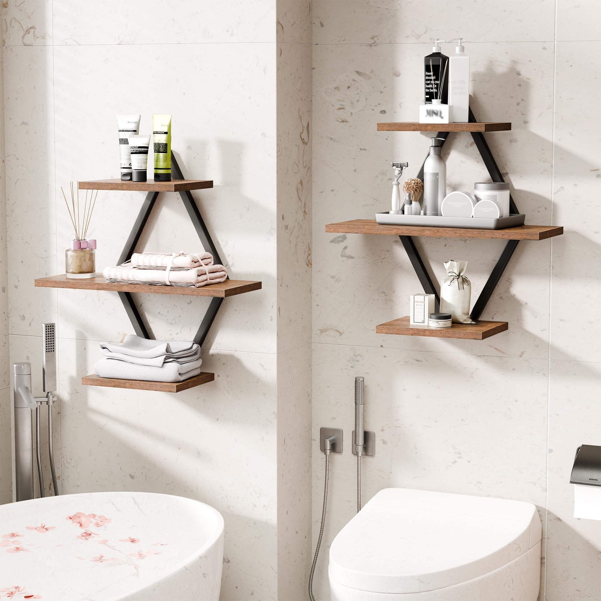 iFaveorr easy-install floating shelves kit for quick setup.