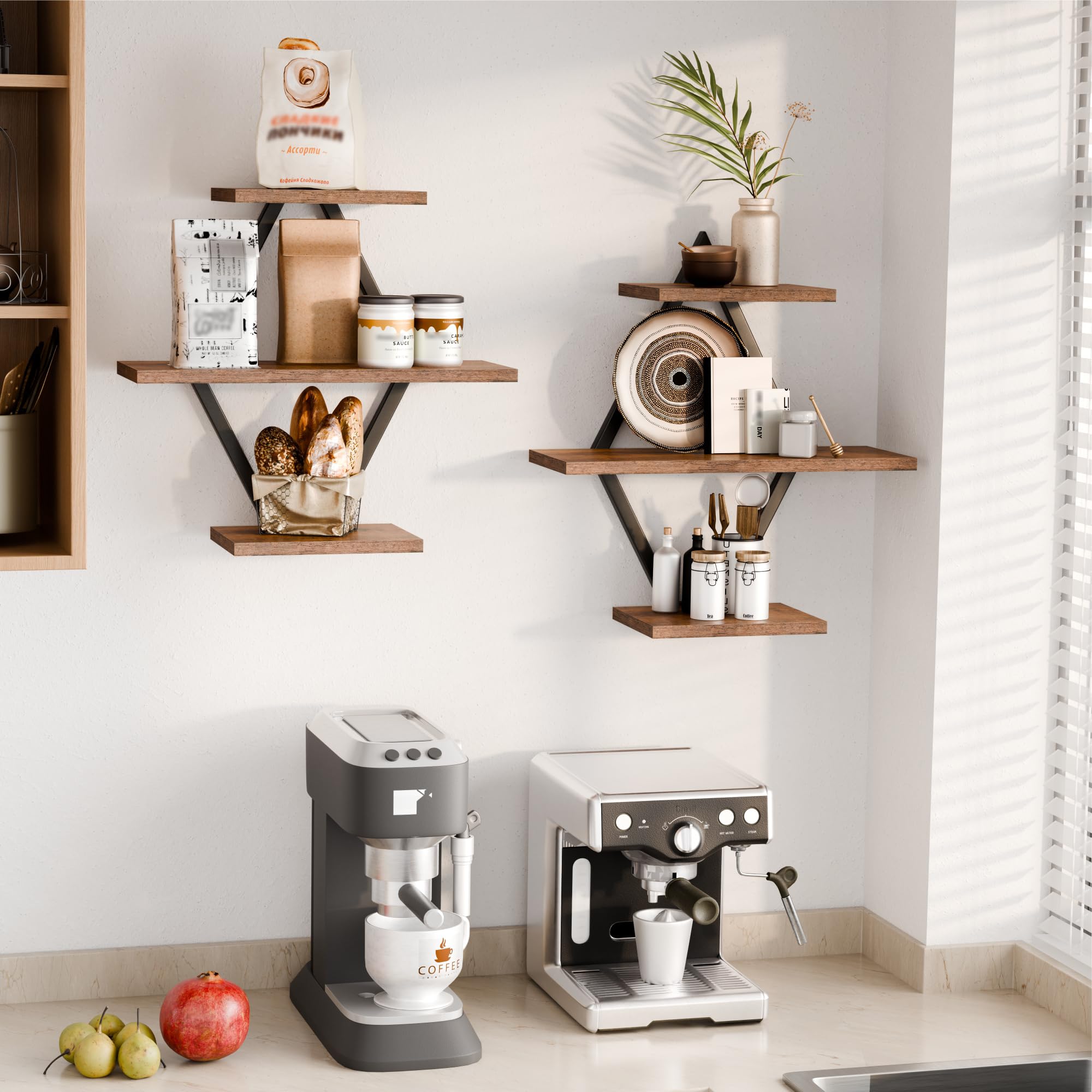 iFaveorr two-pack floating shelves save space in any room.
