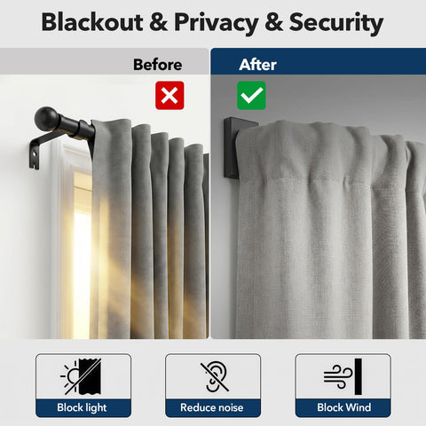 IFELS adjustable-width option fits many window sizes for a cohesive look.