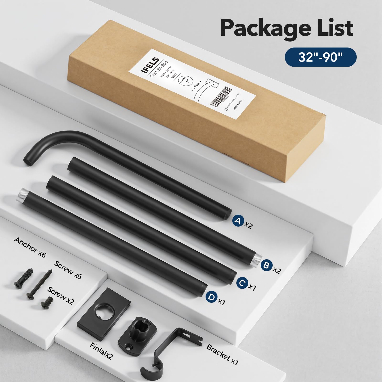 IFELS easy-install includes all hardware and clear instructions for DIY setup.