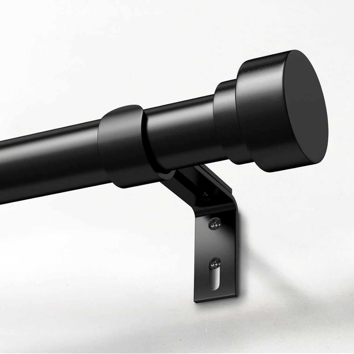 IFELS heavy-duty curtain rod close-up shows sturdy 1-inch diameter construction.