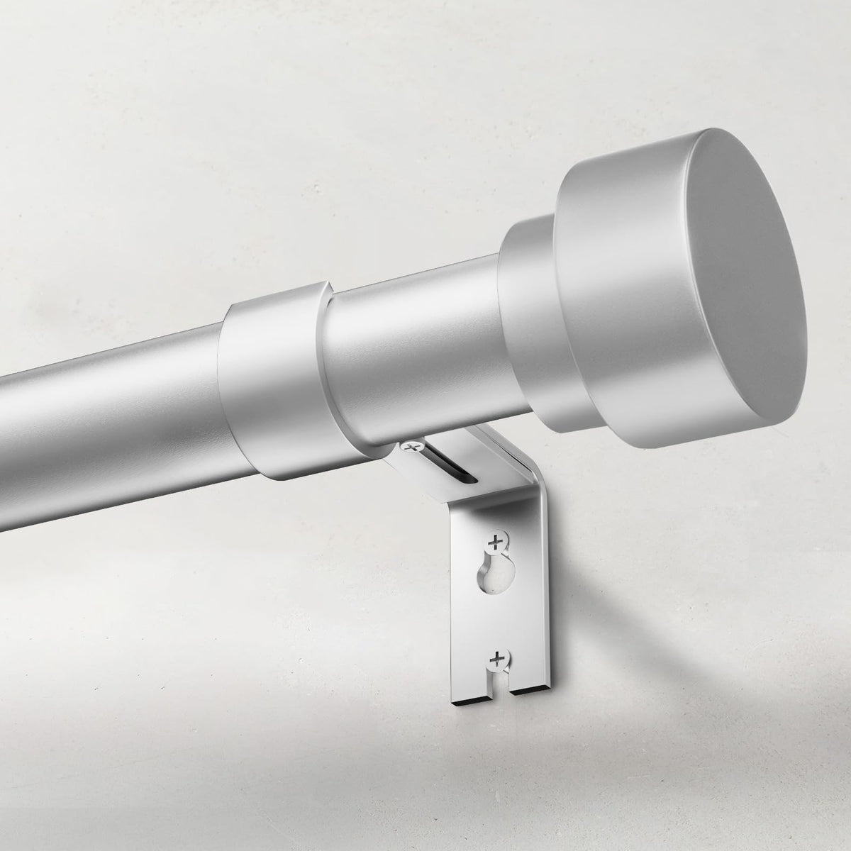 IFELS heavy-duty curtain rod assembly in silver provides sturdy support for heavy drapes.