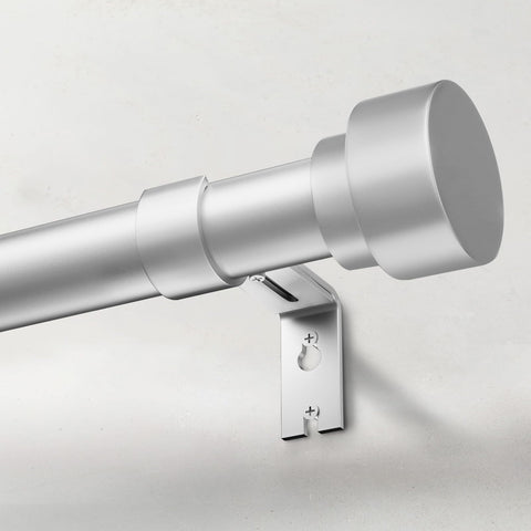 IFELS heavy-duty curtain rod assembly in silver provides sturdy support for heavy drapes.