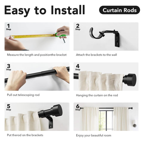 IFELS curtain rod packaged in box ready to install