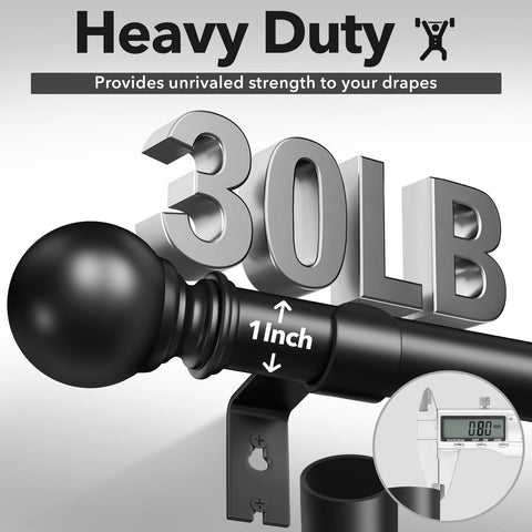 IFELS curtain rod with wall screws included for quick mounting.