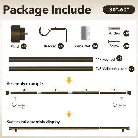 IFELS two-pack curtain rod set suits living rooms and bedrooms with versatile style