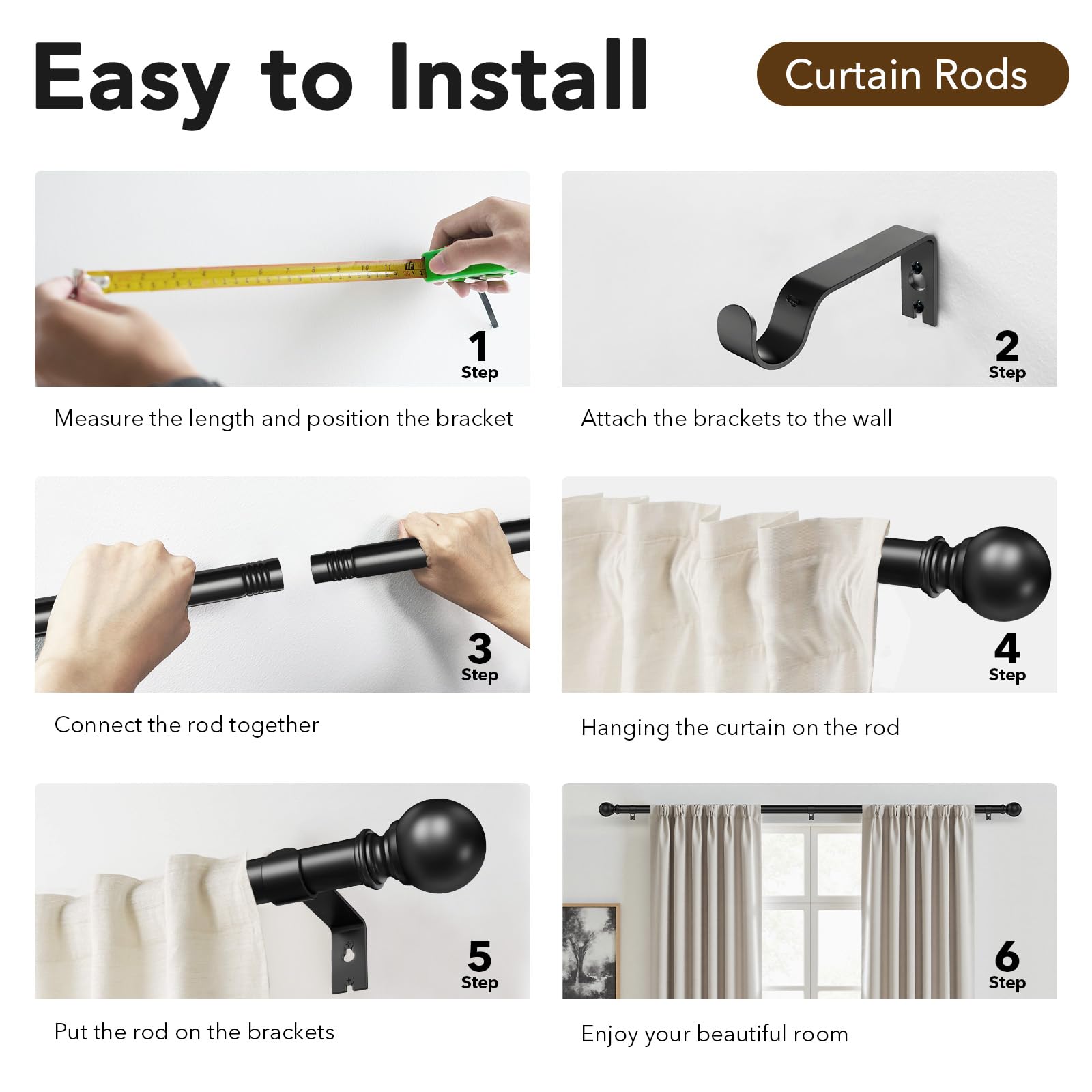 IFELS modern decor curtain rod complements living room design.