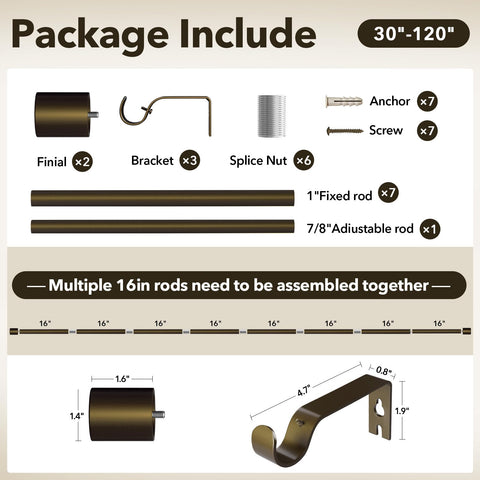 IFELS outdoor bronze rod application withstands outdoor use with sturdy construction.