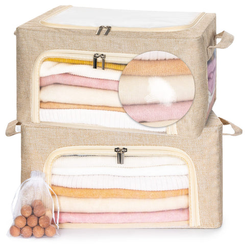 ifeolo 22L cashmere storage bag with cedar ball preserves sweater freshness for delicate knits.