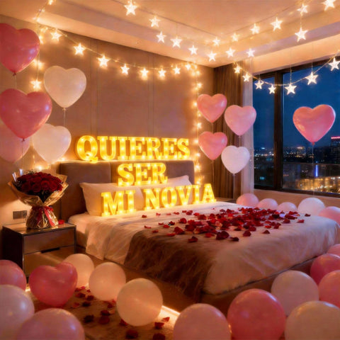 IFNCPF golden-glow LED letters provide a dreamy ambiance for moments.