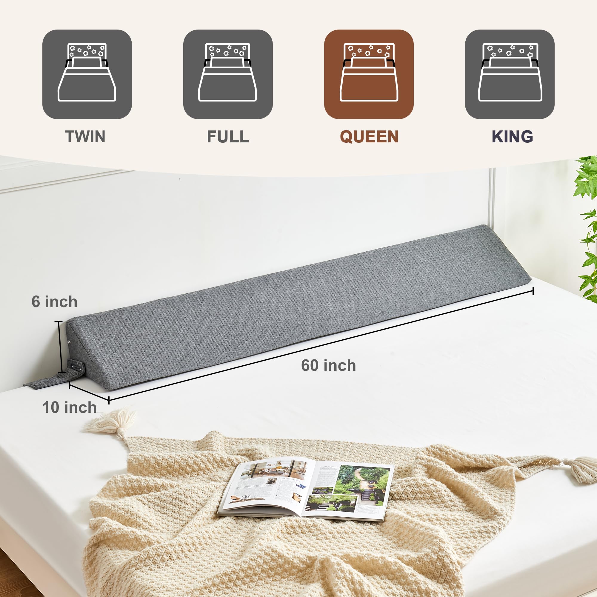 IFNOW breathable fabric cover on the wedge pillow for comfort