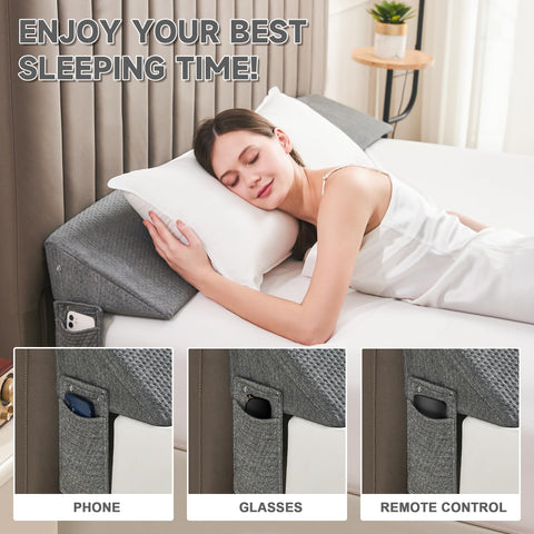 IFNOW wedge pillow shows high-density foam for lasting support