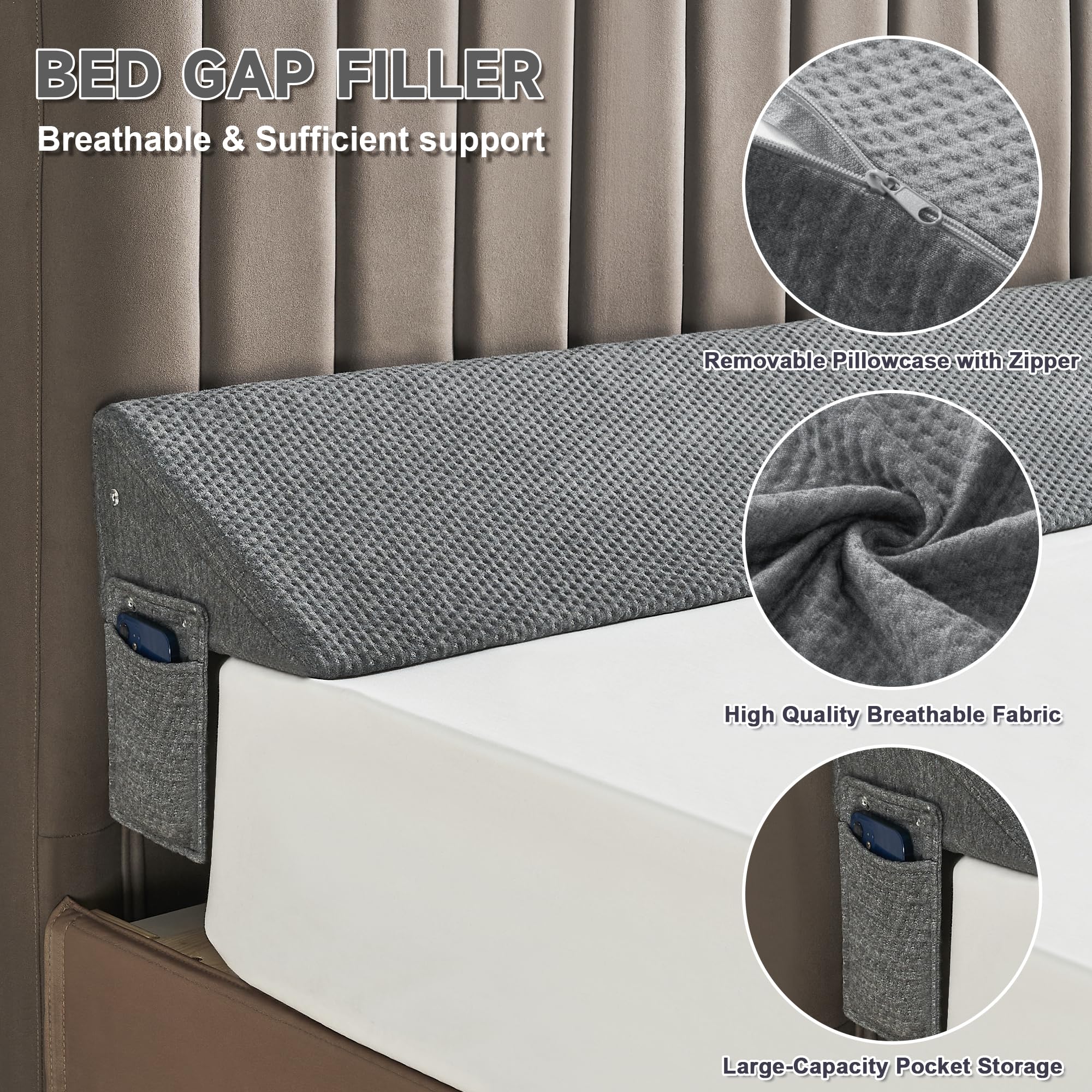 IFNOW wedge used as a backrest on a living room sofa for support