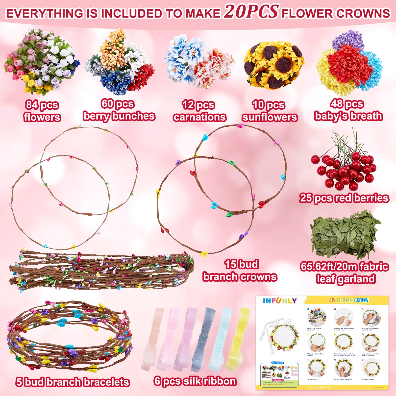 INFUNLY bridal shower and wedding decoration bundle for celebrations