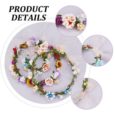 INFUNLY finished flower crown wreath ready for display or gifting