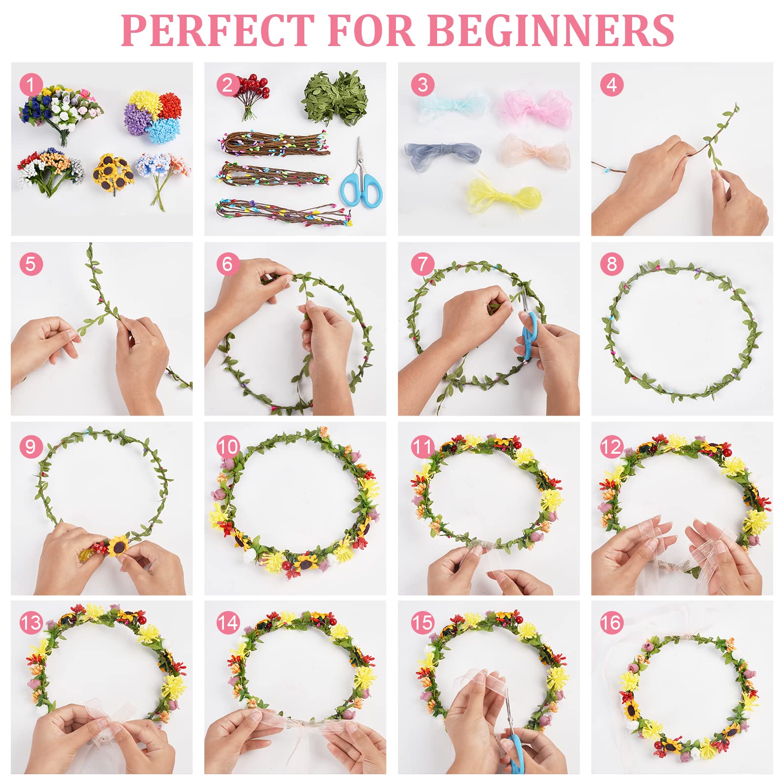 INFUNLY ribbon and assembly parts for versatile crown styling