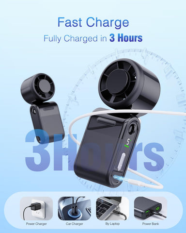 iFunSky 4000mAh battery – long-lasting power for up to 12 hours of cooling.