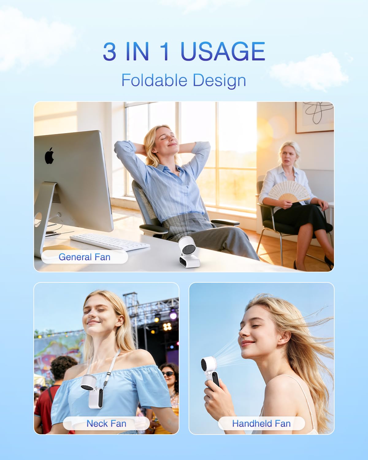 iFunSky mini fan offers up to 12 hours of use away from outlets.