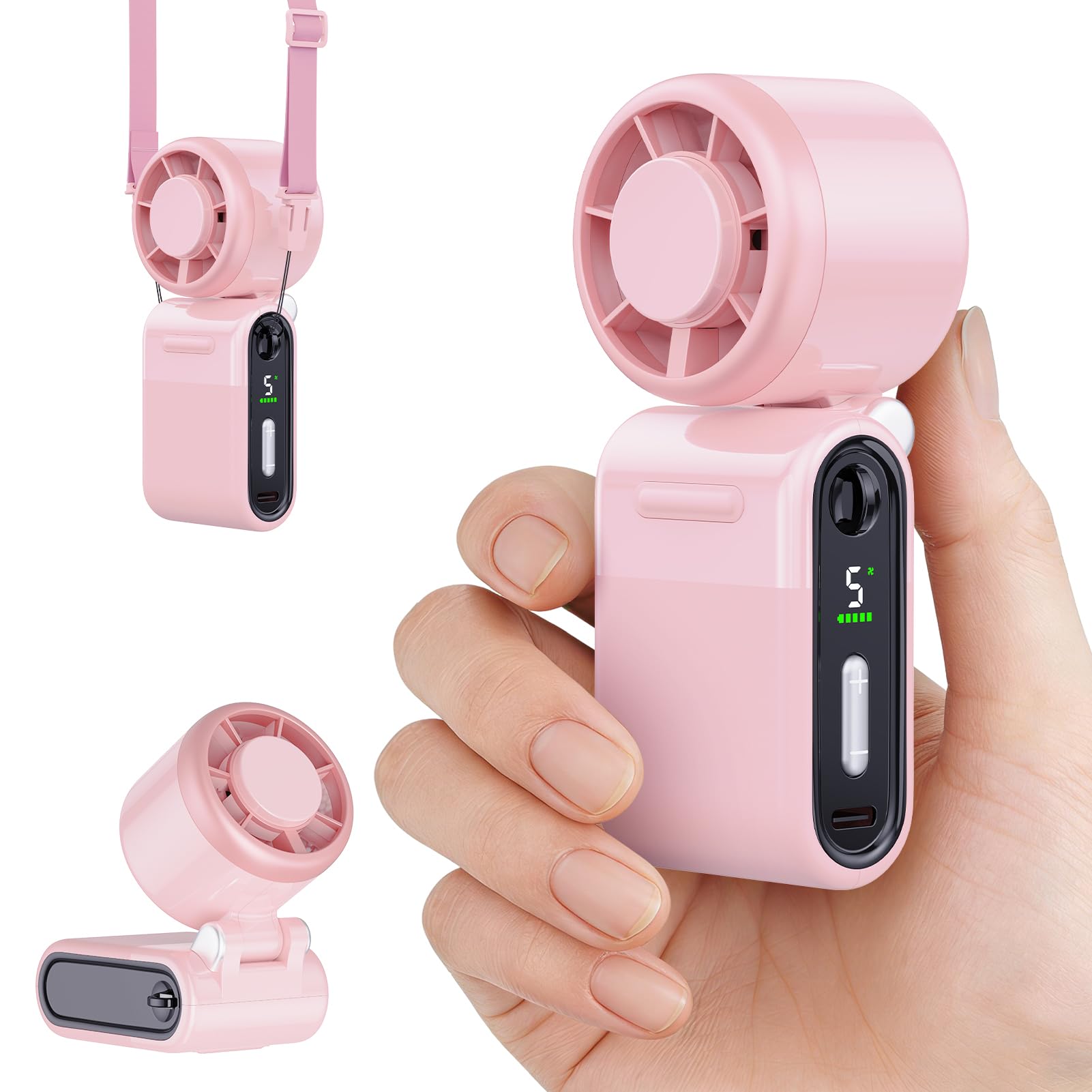 iFunSky mini portable fan compact design for on-the-go cooling