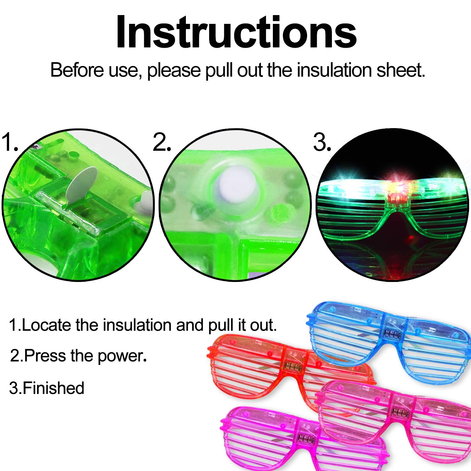 Igeekid color-variety pack helps guests choose their glow.