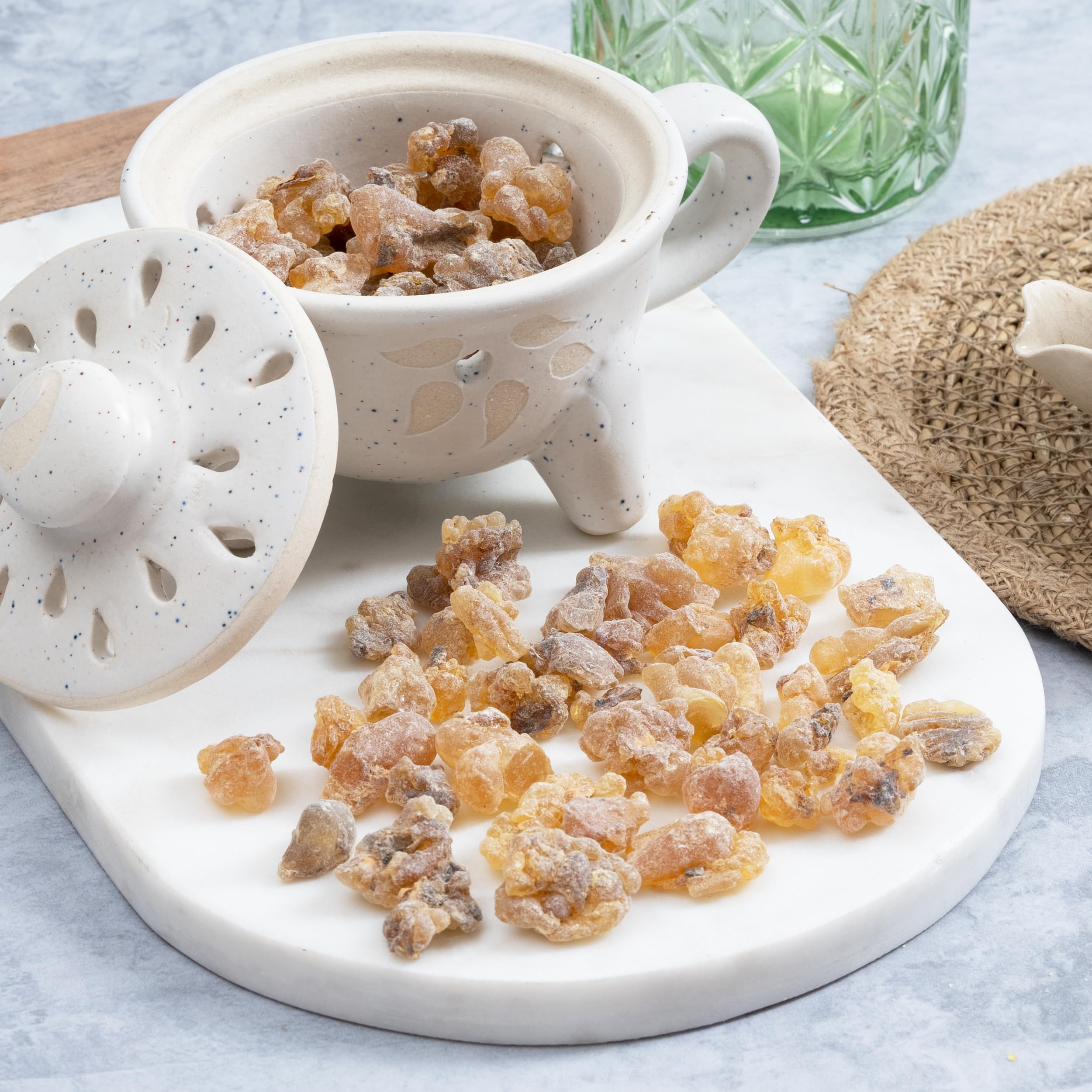 Igneous Frankincense resin sun-dried preserves purity and burn quality.