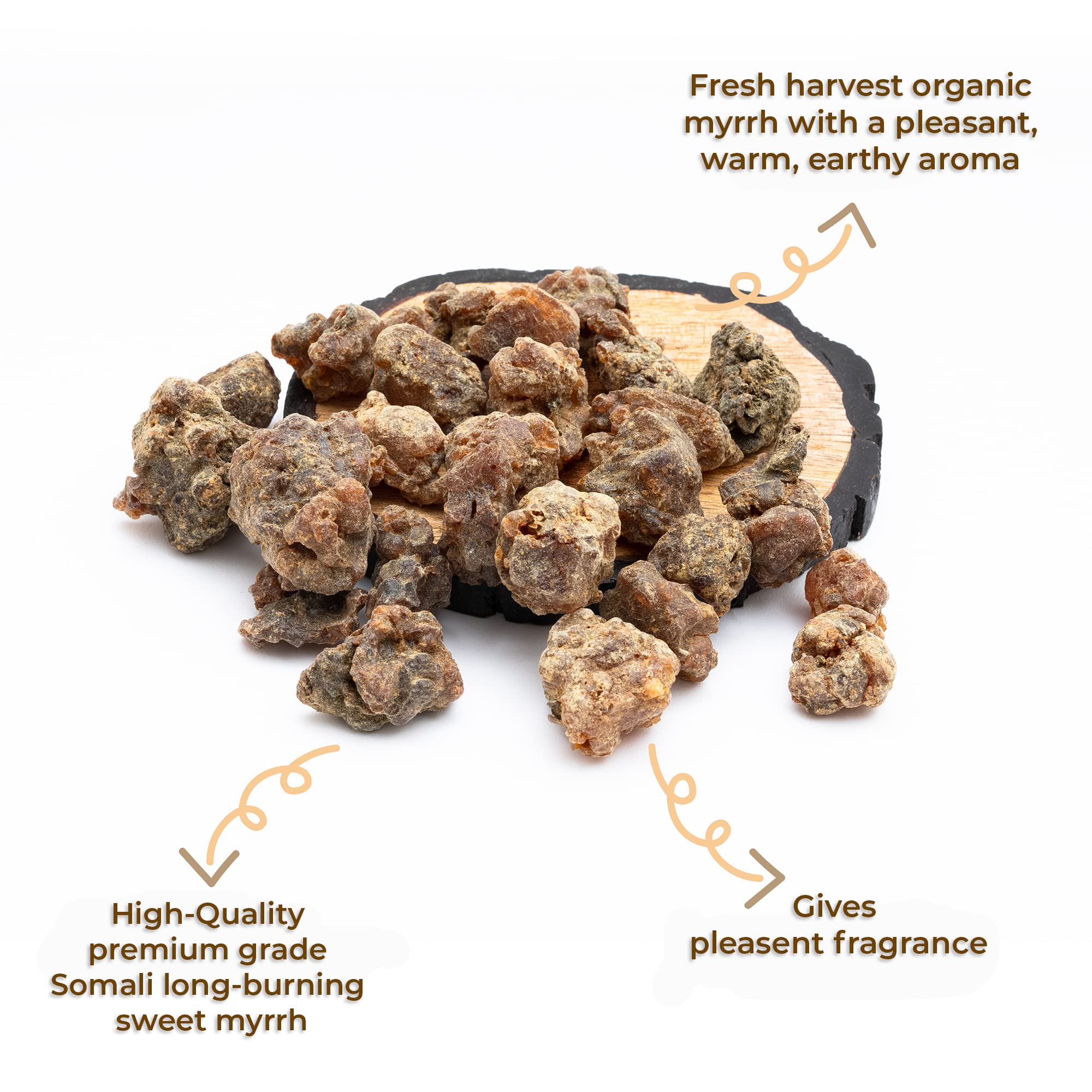 Igneous Products Myrrh resin packaging bottle highlights easy storage and ready-to-use incense.