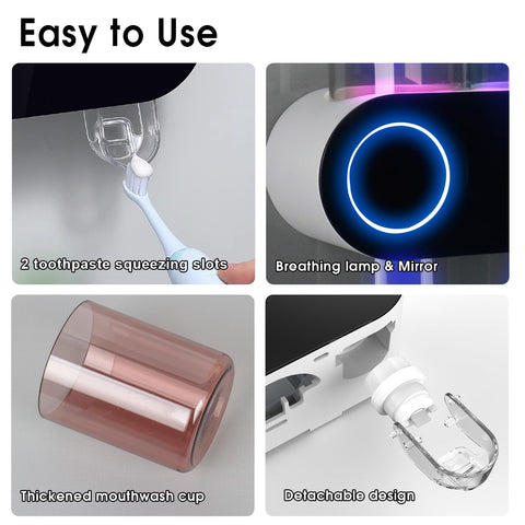 iHave 4-slot toothbrush organizer neatly stores brushes and razors
