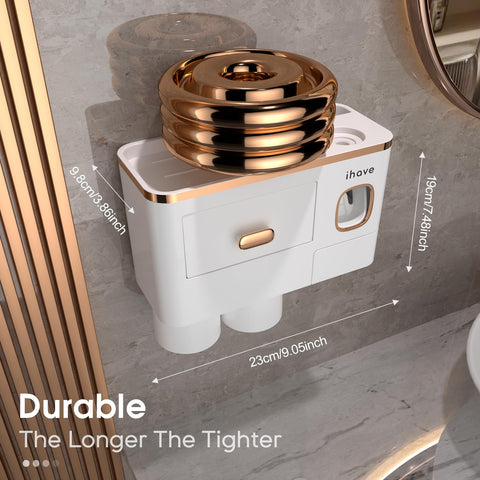 iHave durable ABS construction is waterproof and rust-resistant for humid bathrooms.