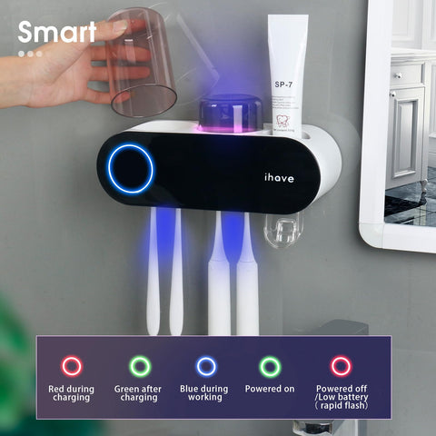 iHave multi-function bathroom decor emphasizes space-saving, clutter-free countertops