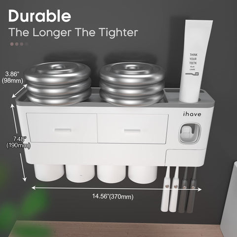 iHave magnetic mouthwash cups keep caps clean and organized after use