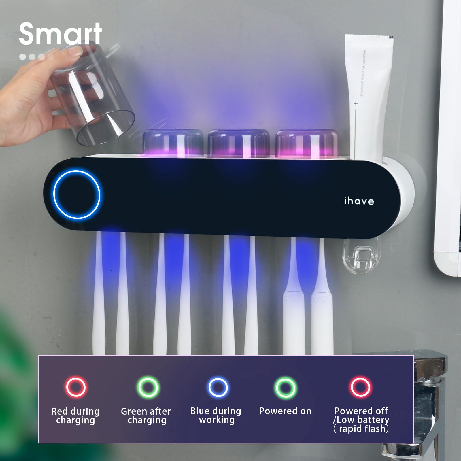 iHave toothpaste dispenser for convenient refills at a single station