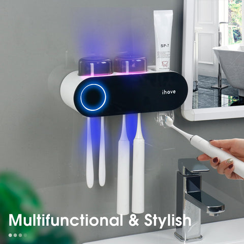 iHave toothpaste dispenser designed for easy, one-handed dispensing at the sink