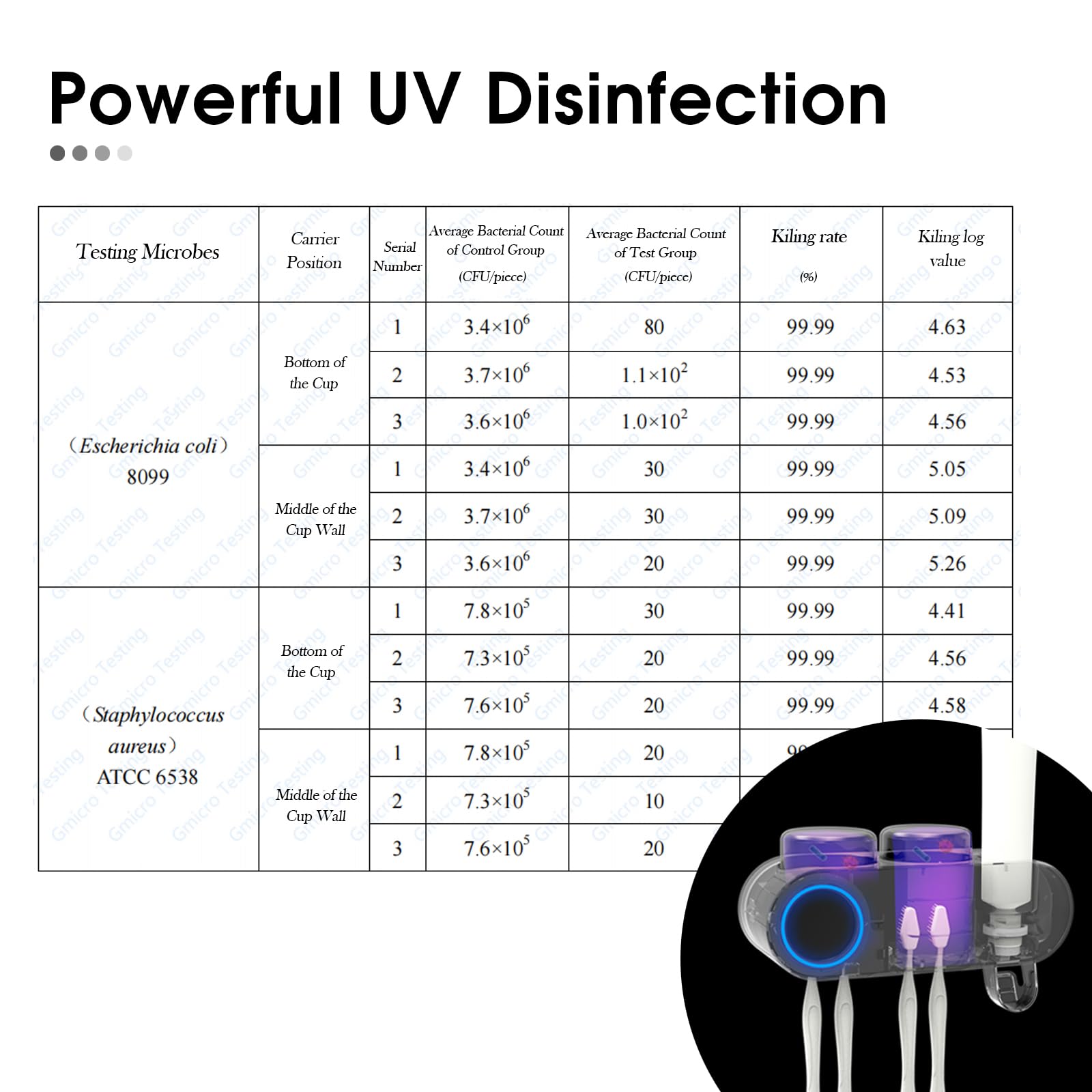 iHave UV toothbrush sanitizer demonstrates dual-band disinfection for cleaner brushing sessions