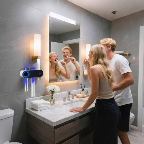 iHave waterproof dustproof housing protects the unit in humid bathrooms
