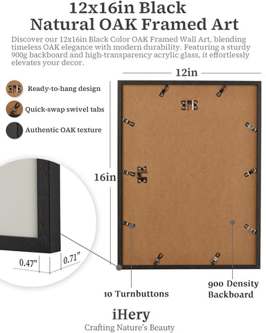 iHery 12x16 canvas fits bathrooms, dorms, bedrooms, and living spaces.