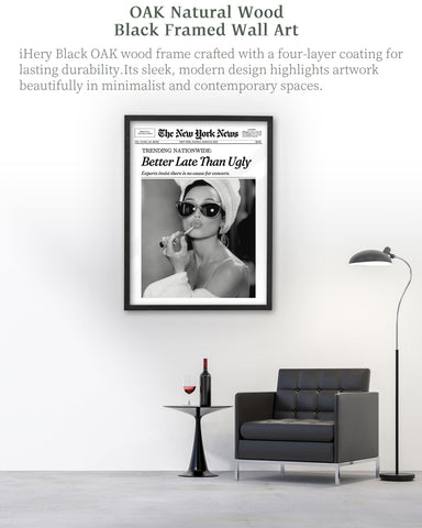 iHery natural oak frame highlights durability and sleek style.
