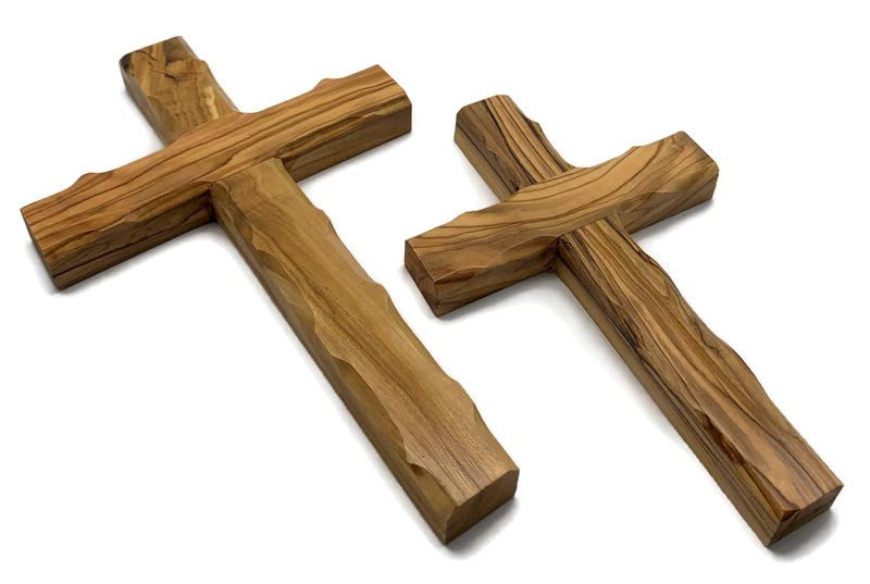 Lord’s Prayer card included with olive wood cross for meaningful gifting.