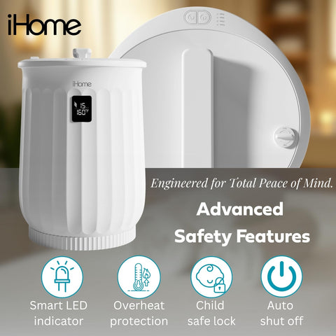 ihome Luxury 20L towel warmer with towels inside preparing to warm