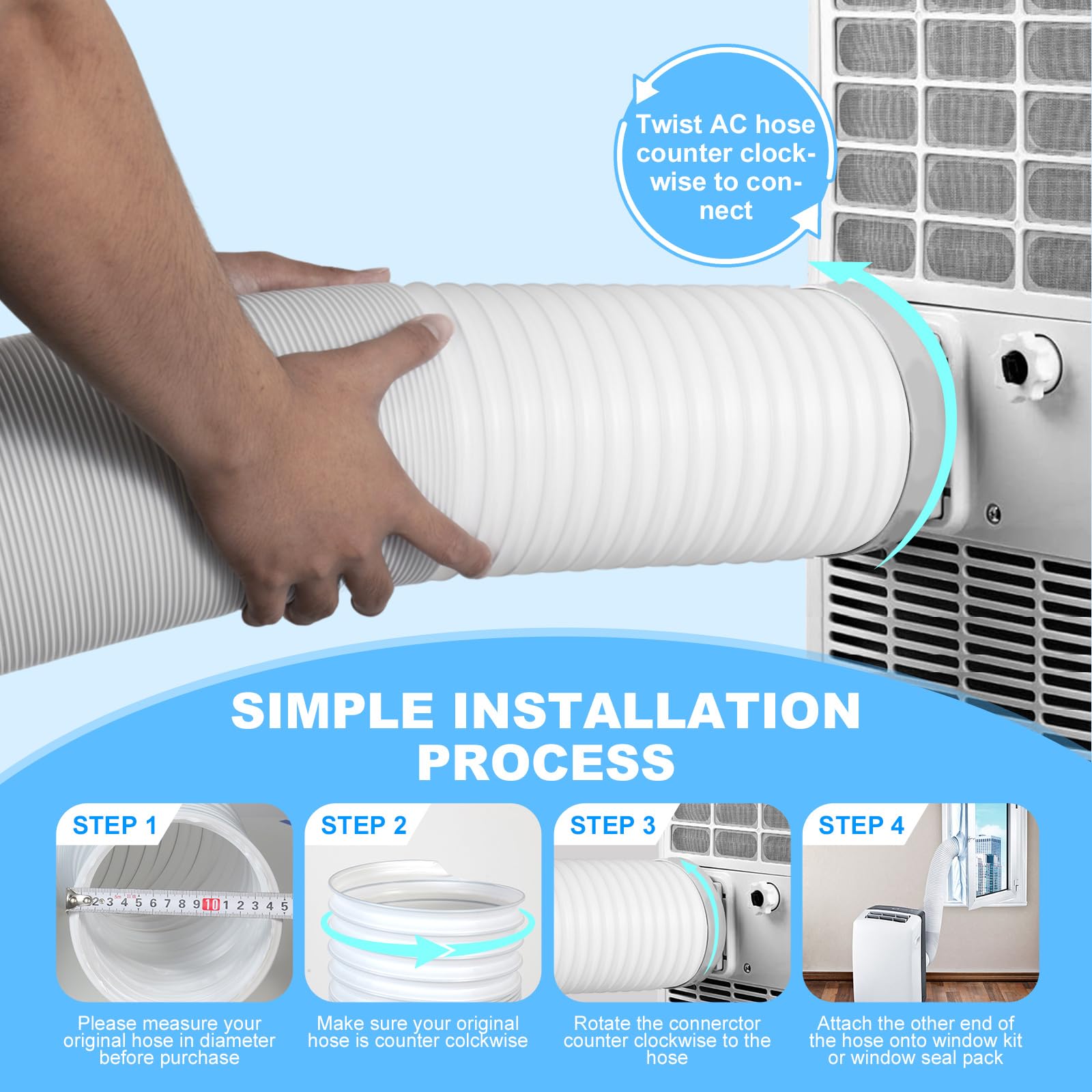 ihomeyoo hose diameter 5-9inch fits standard units