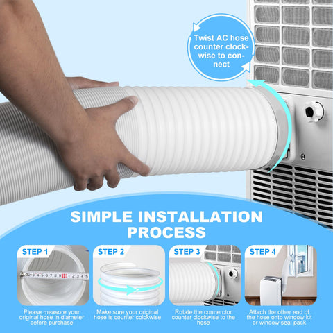 ihomeyoo hose diameter 5-9inch fits standard units
