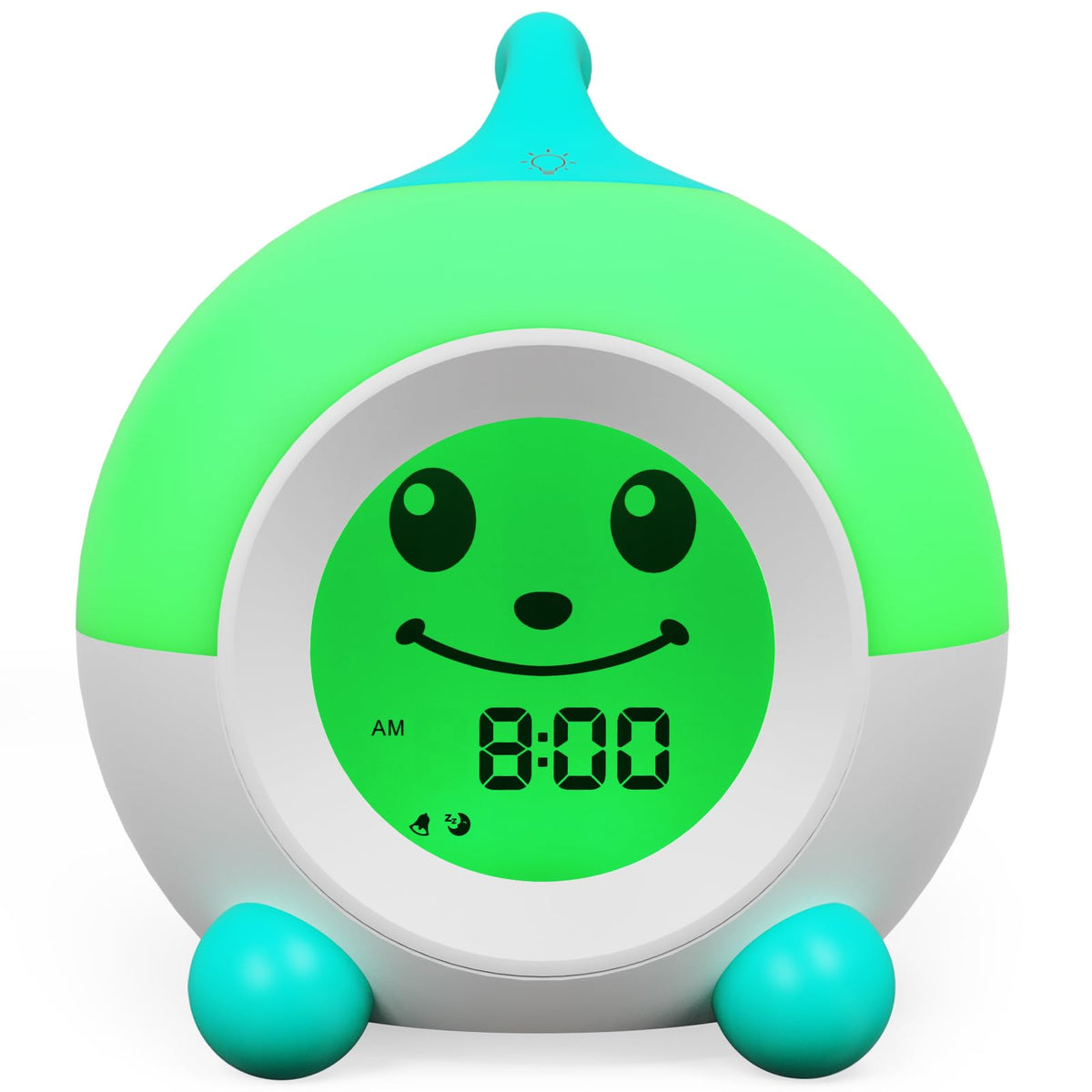 iHoo Ok to Wake clock shows time-training cues to help kids understand mornings
