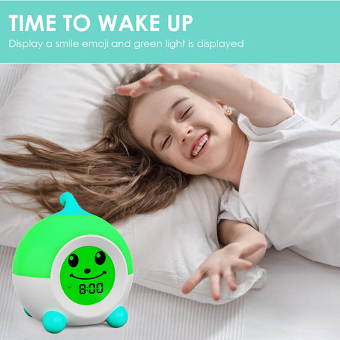 iHoo dual alarms set wake and bed times with gentle reminders