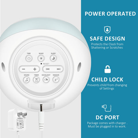 iHoo clock charging cable included for easy setup.