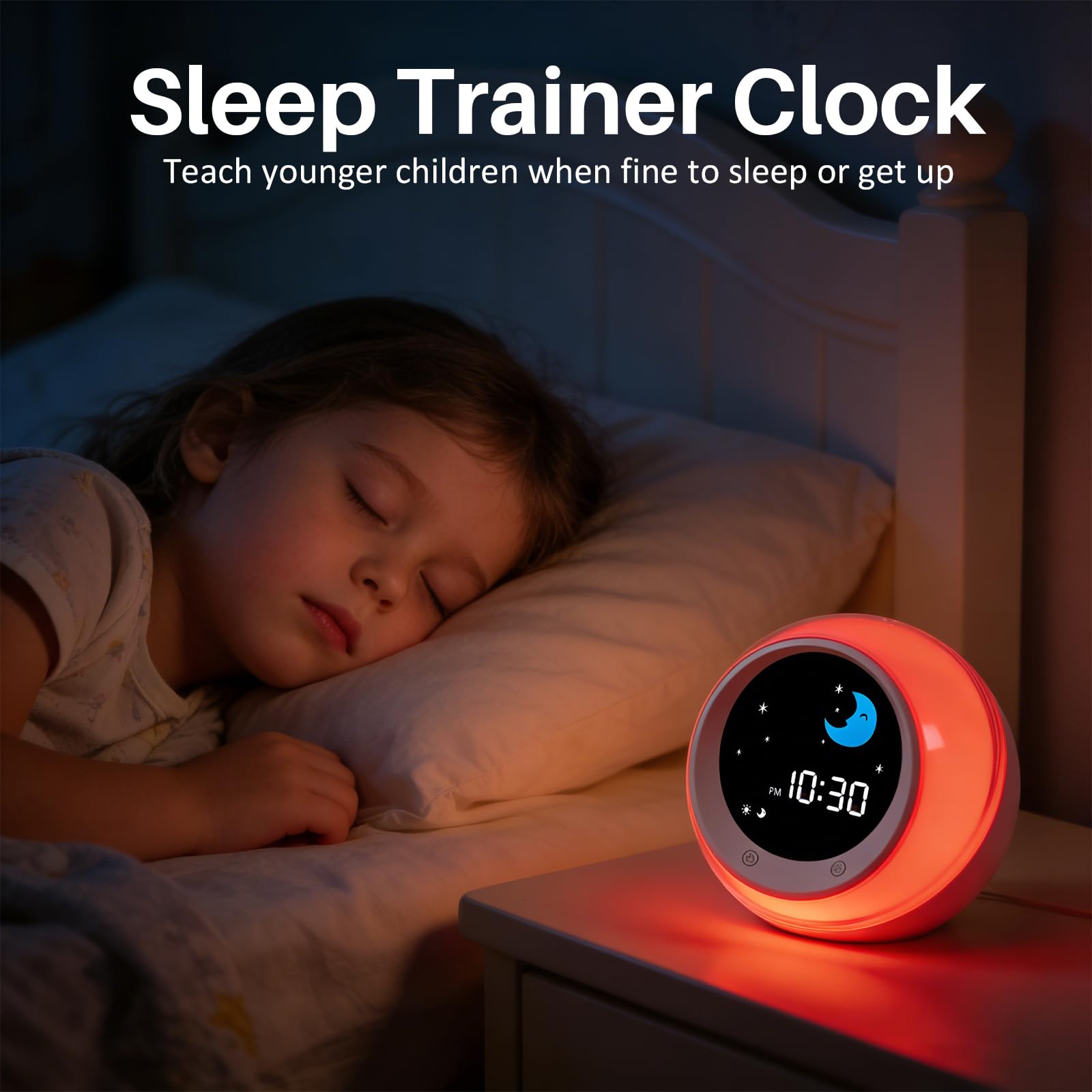 iHoo nap timer display demonstrating adjustable nap duration and snooze.