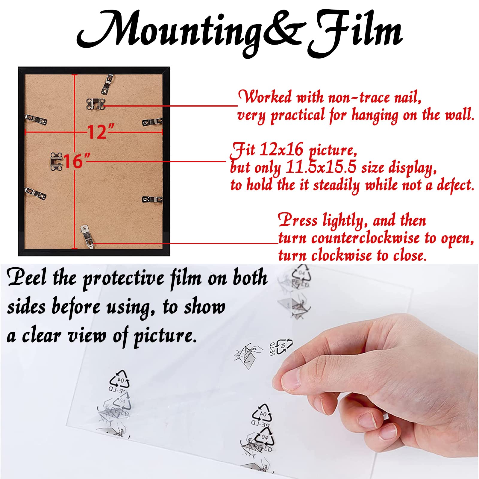 ijuerybai protective plastic frames protect photos without glass